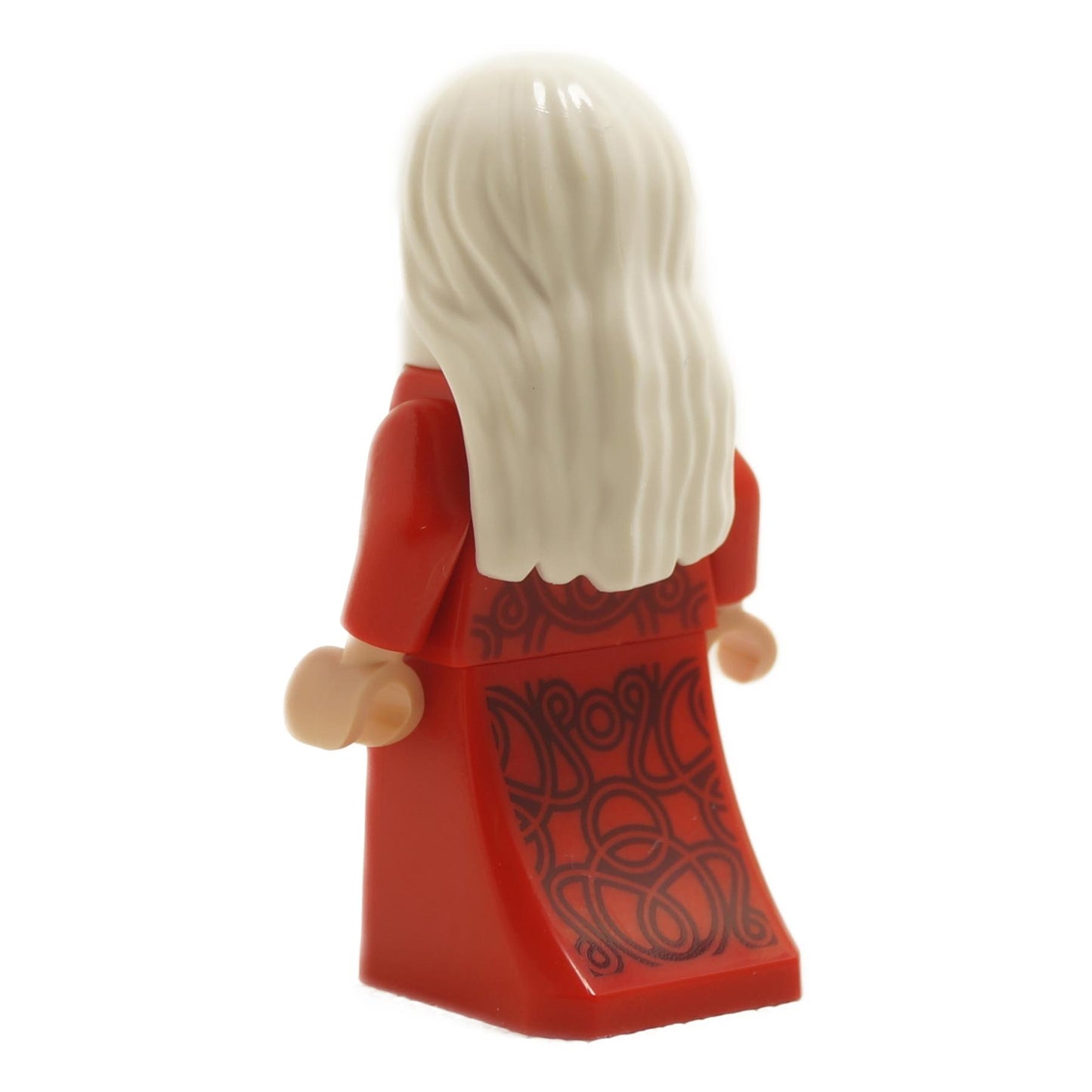 LEGO Albus Dumbledore minifigure, Red Robe, white hair, rear view