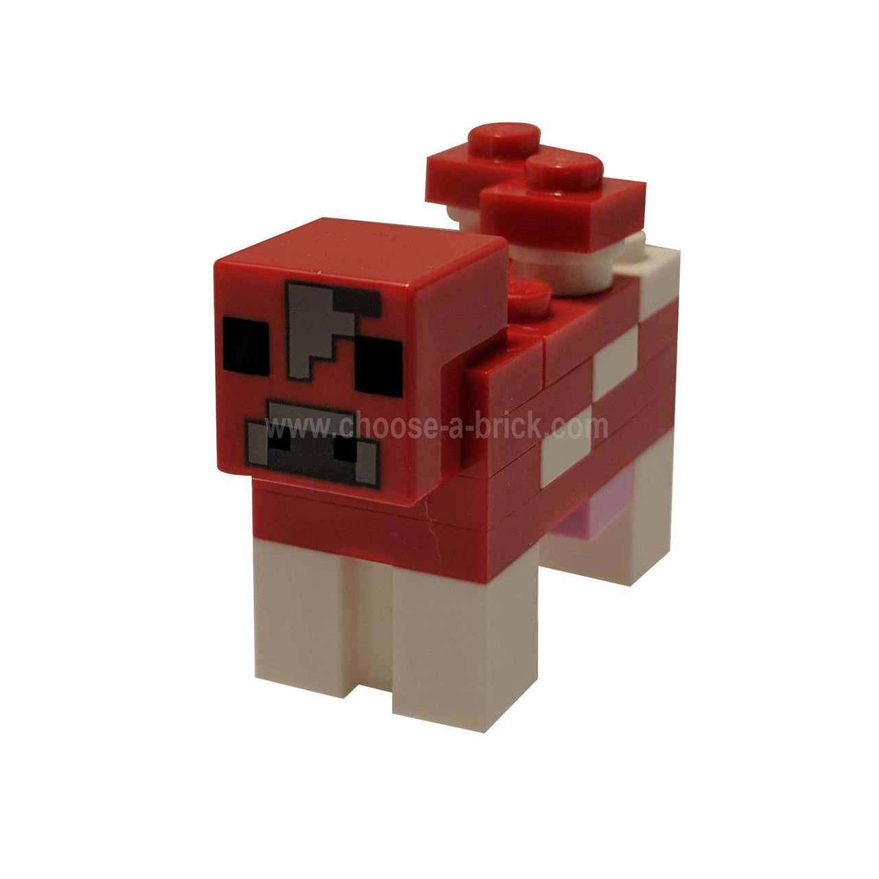 Minecraft Cow, Mooshroom (Light Bluish Gray Pixel Between Eyes and Dark Bluish Gray Top