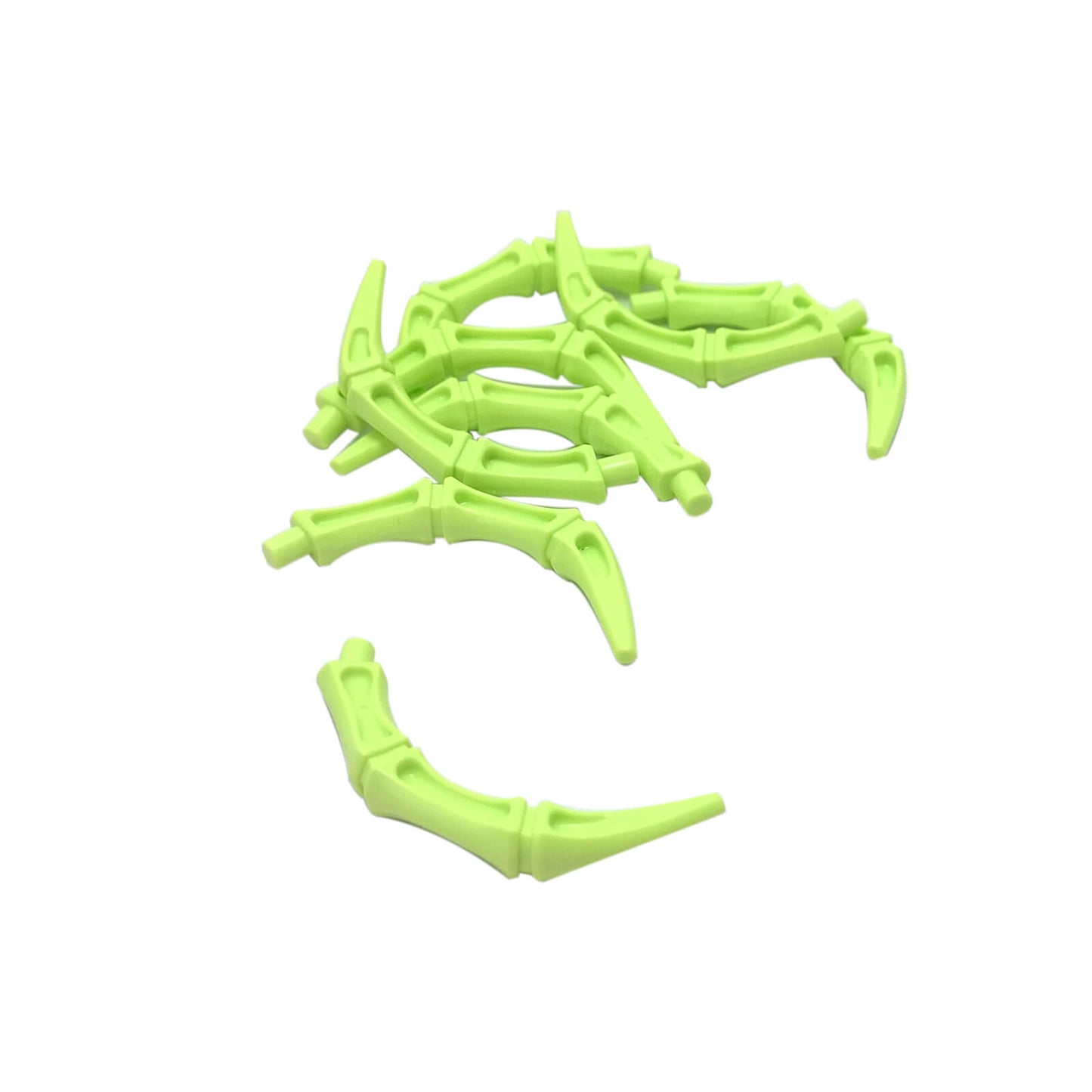 LEGO® appendage 15064 bony small animal part with curved shape and bar connection yellowish green
