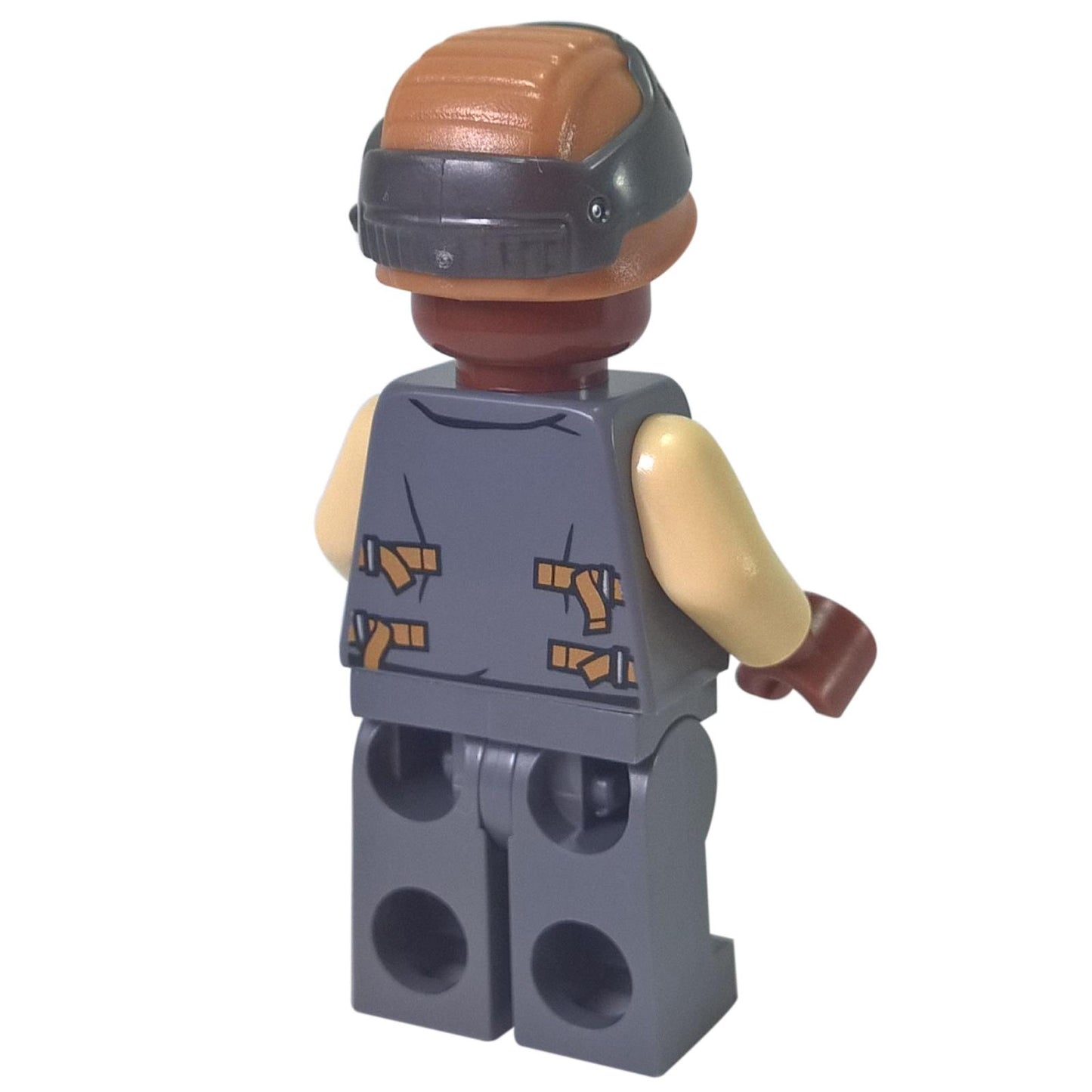 LEGO® Star Wars™ Rebel Trooper – Corporal Tonc minifigure (sw0806) rear view, showing printed back harness details and dual-tone helmet. Displayed on a white background.