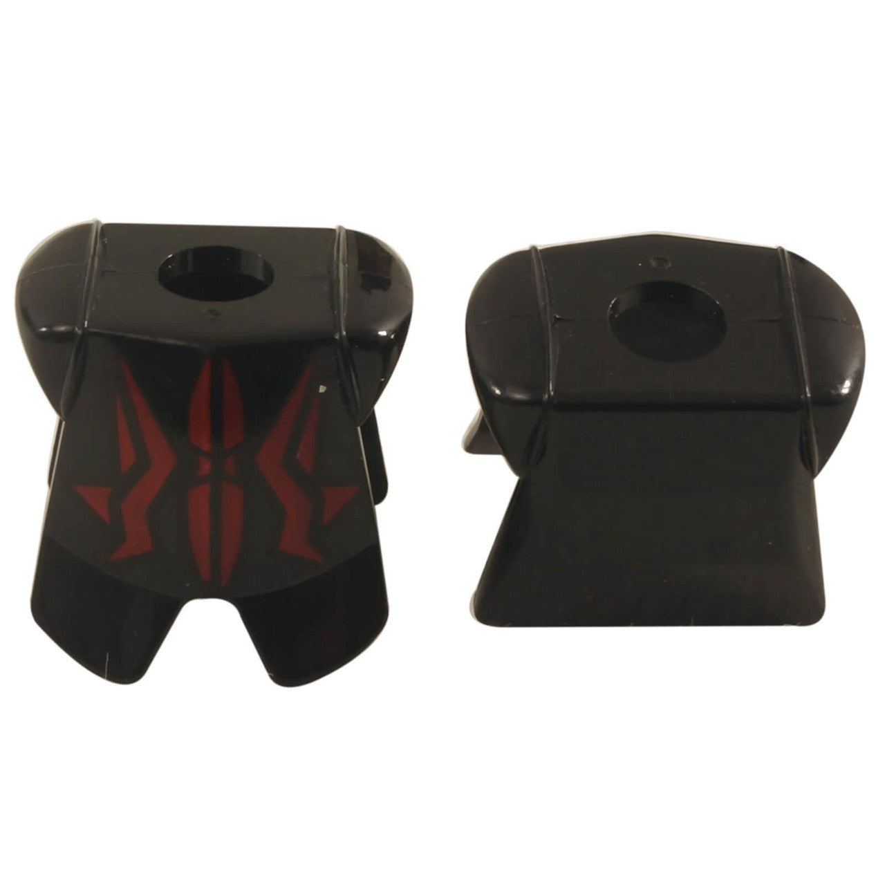 LEGO Black Minifigure Armor with Vladek pattern, front and back views