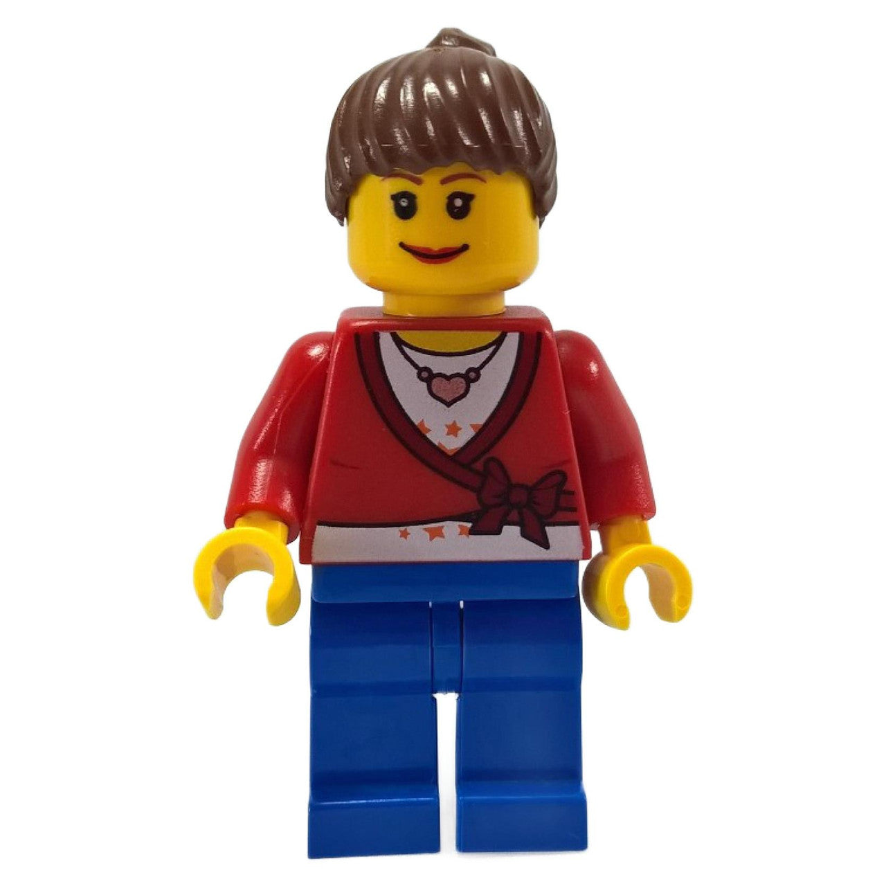 Female with Cropped Sweater and Heart Necklace
