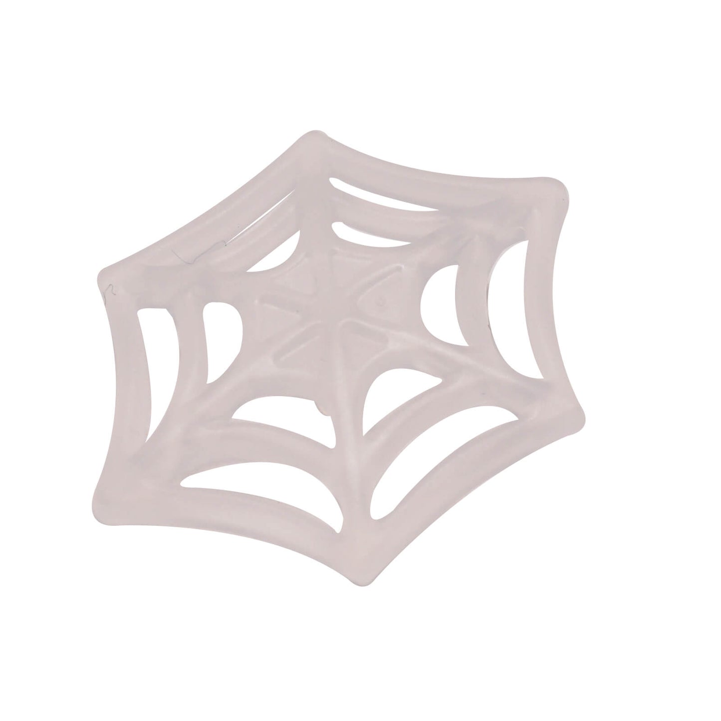 LEGO® minifigure web effect medium with bar on back (part 36083c) in transparent clear used for action scenes, web blasts, or impact effects