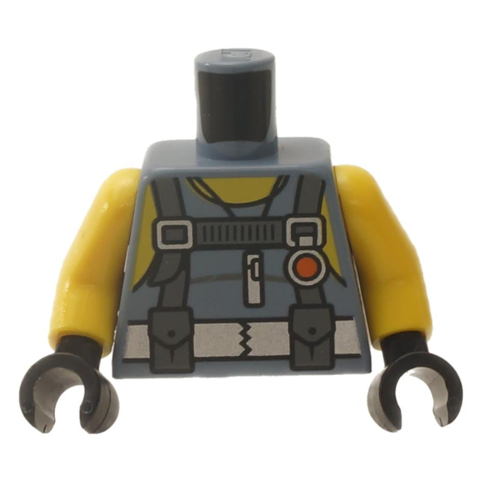 Sand blue scuba torso 973pb2847c01, yellow arms, black hands.