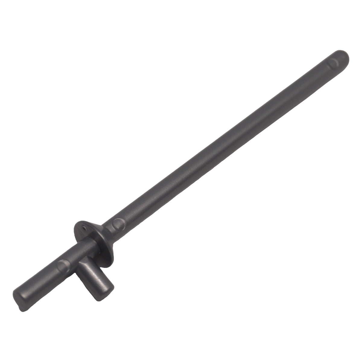 LEGO 3849 dark bluish gray minifigure lance weapon shown at an angled view