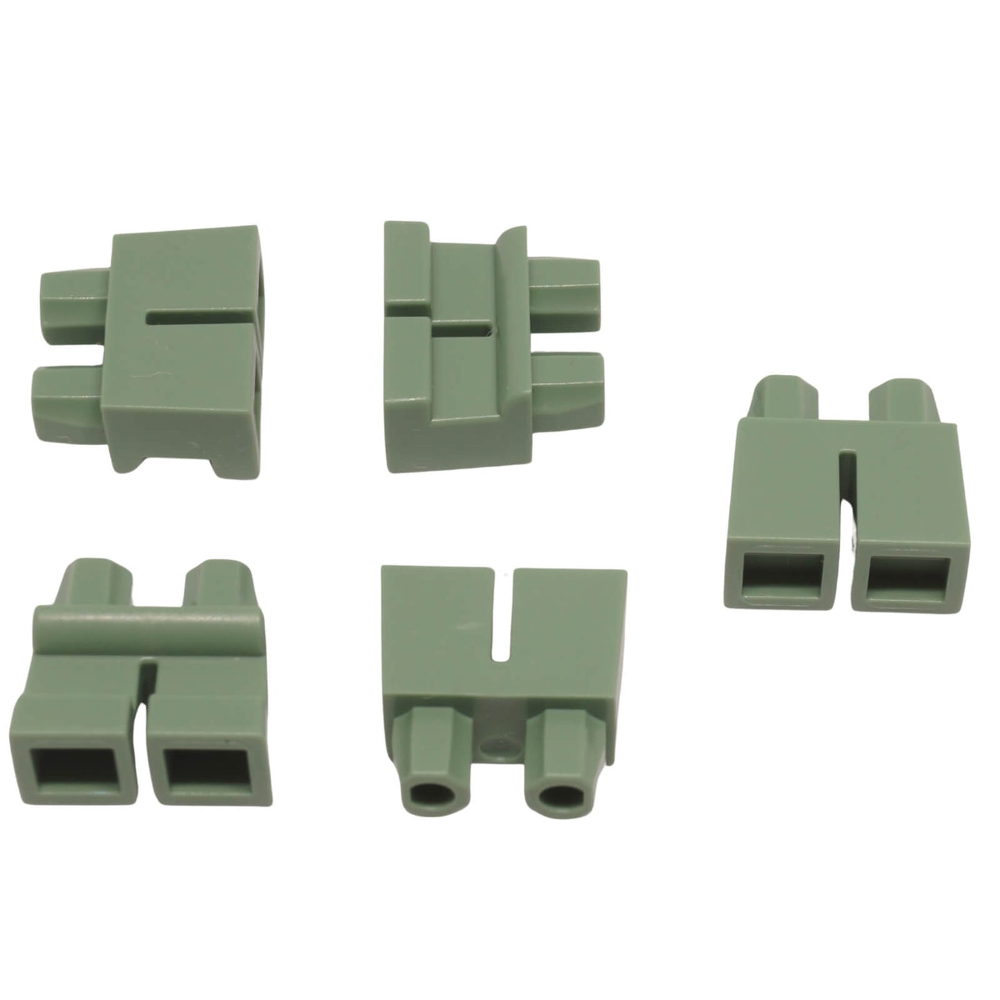 Sand Green Minifigure Short Legs (41879) LEGO® short leg piece used for child minifigures, small characters, and compact minifigure builds
