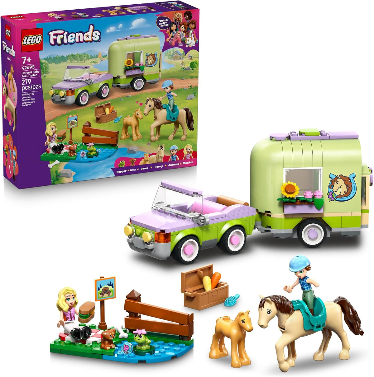 Horse & Baby Foal Trailer 42695