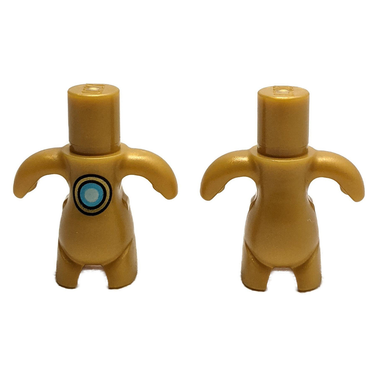 LEGO Gold Dreamzzz Creature body, front and back views, blue circle detail.