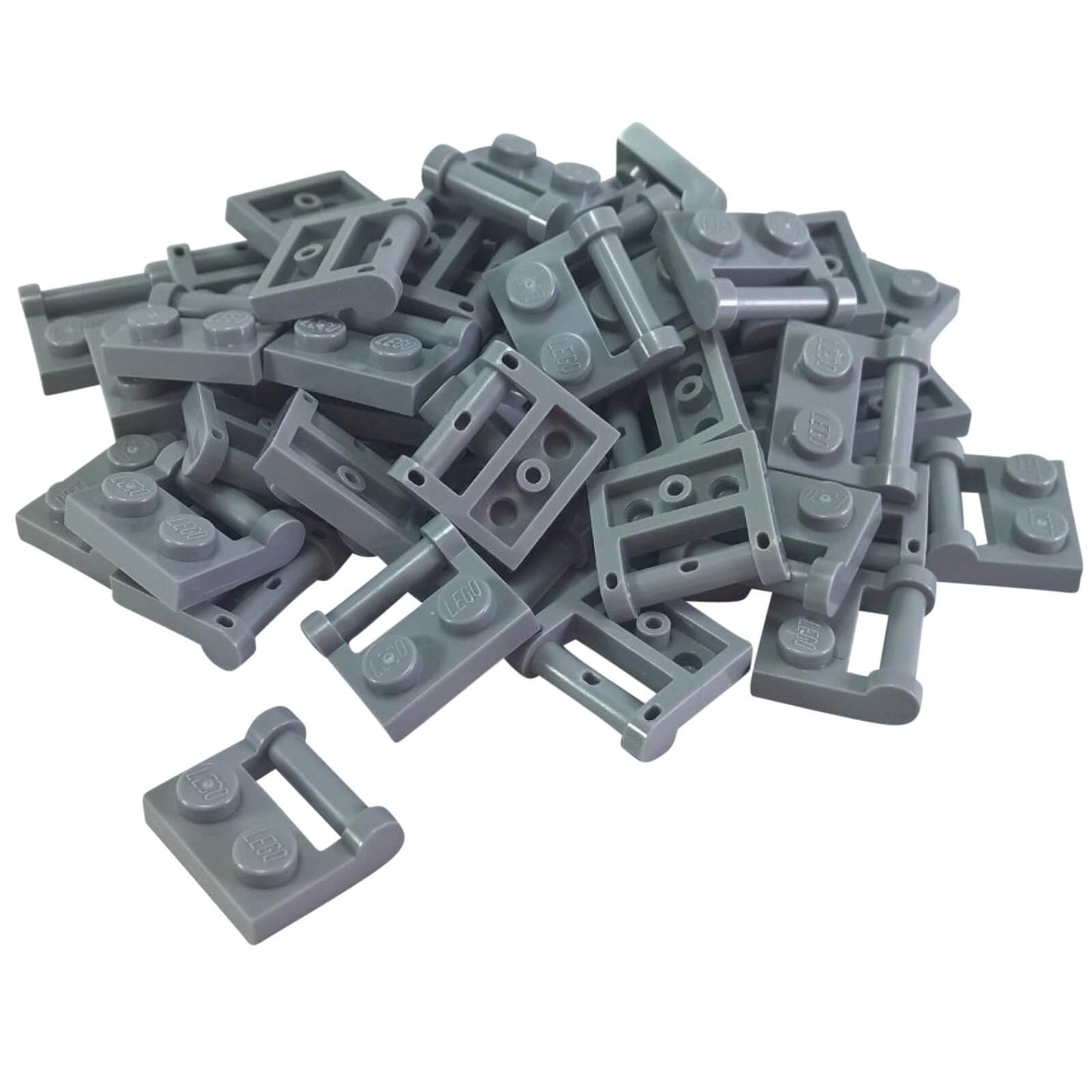 LEGO® modified plate 48336 1 x 2 with side bar handle and closed ends light bluish gray