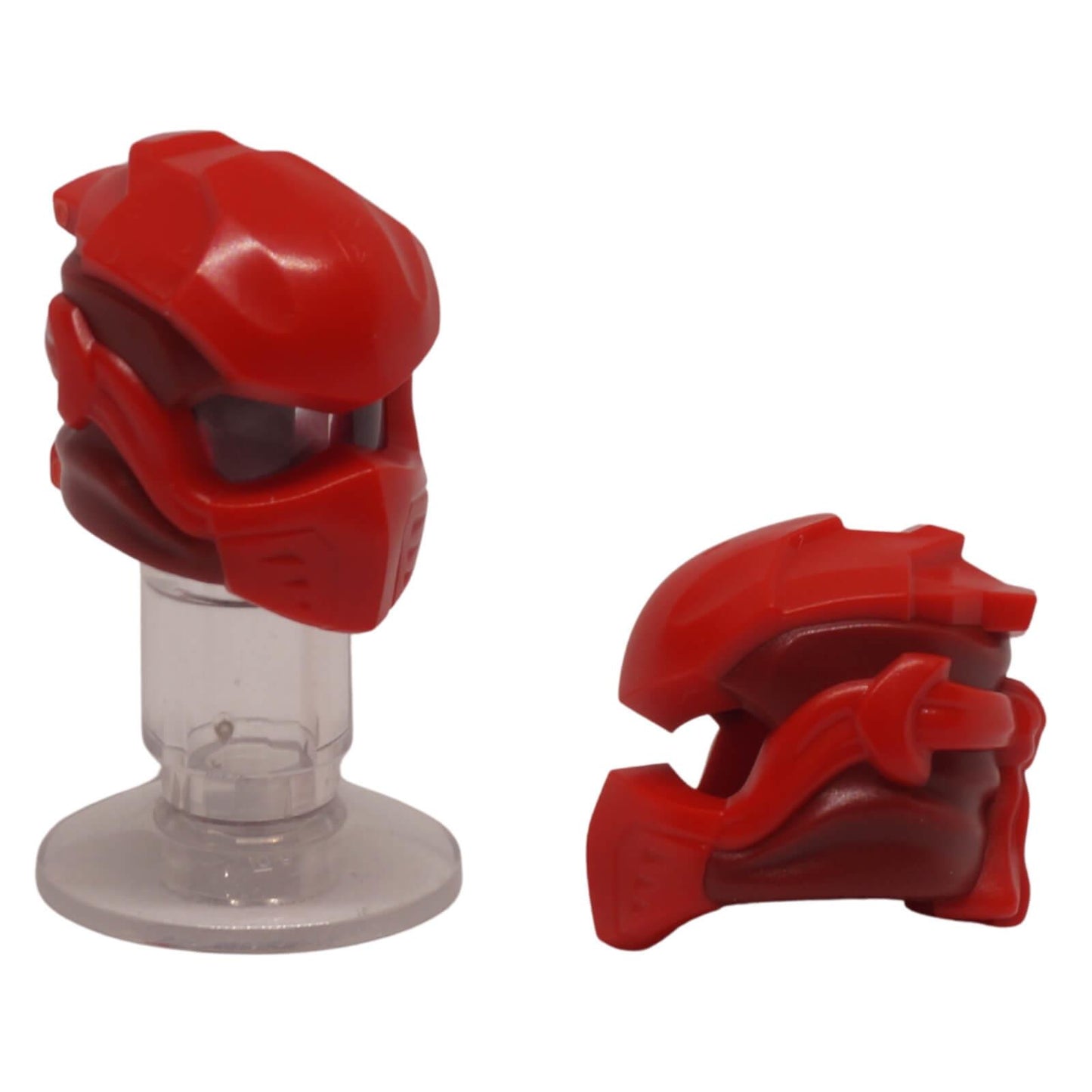 Dark Red LEGO NINJAGO headgear part 5990pb02 Wrap Type 10 with molded armor, wrap detail and rear knot pattern