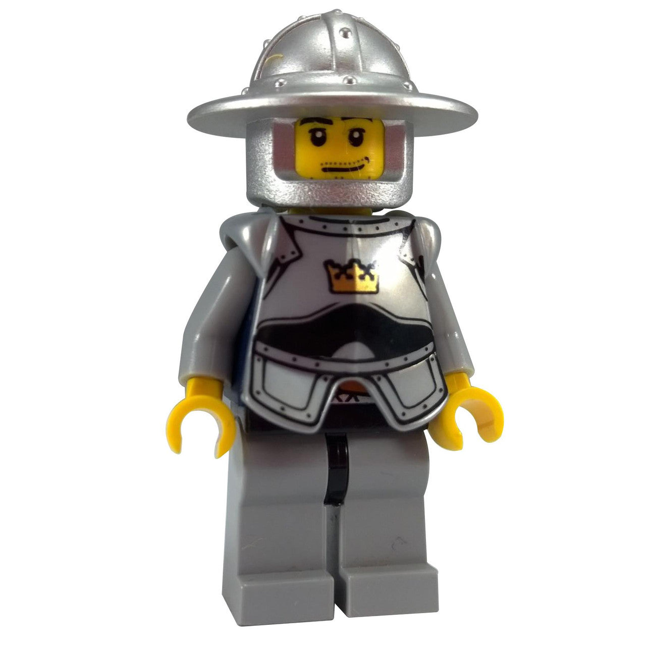 Fantasy Era - Crown Knight Scale Mail with Crown, Breastplate, Helmet with Broad Brim, Smirk and Stubble Beard