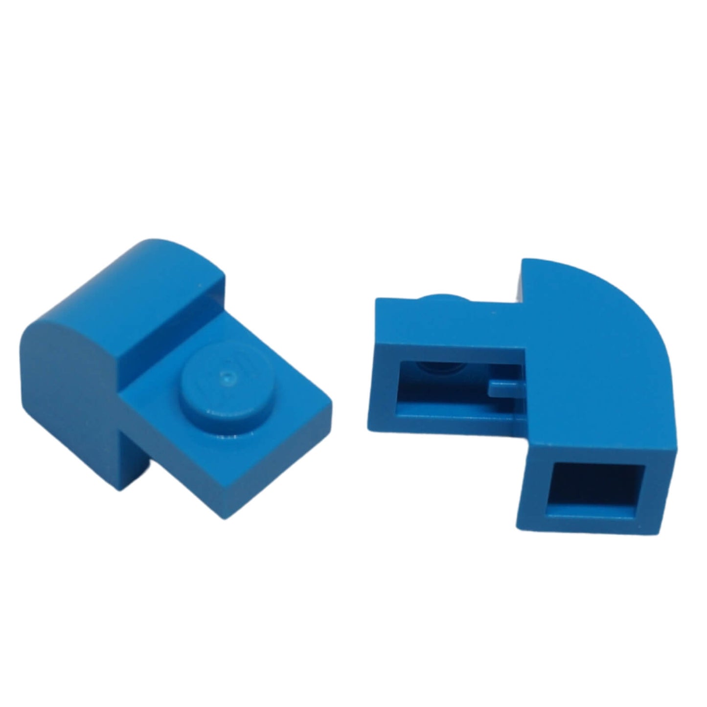 Dark azure LEGO curved slope 2 x 1 x 1 1/3 with recessed stud part 6091