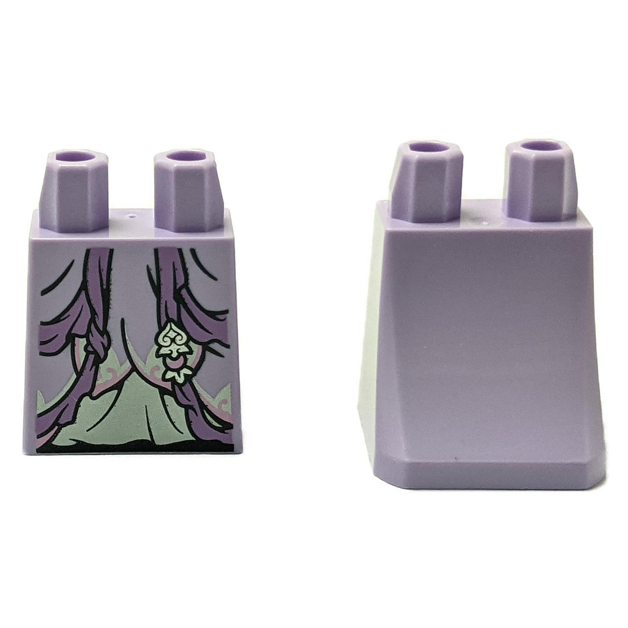 LEGO® lower body 36036pb039 with medium lavender robe pattern and bow details
