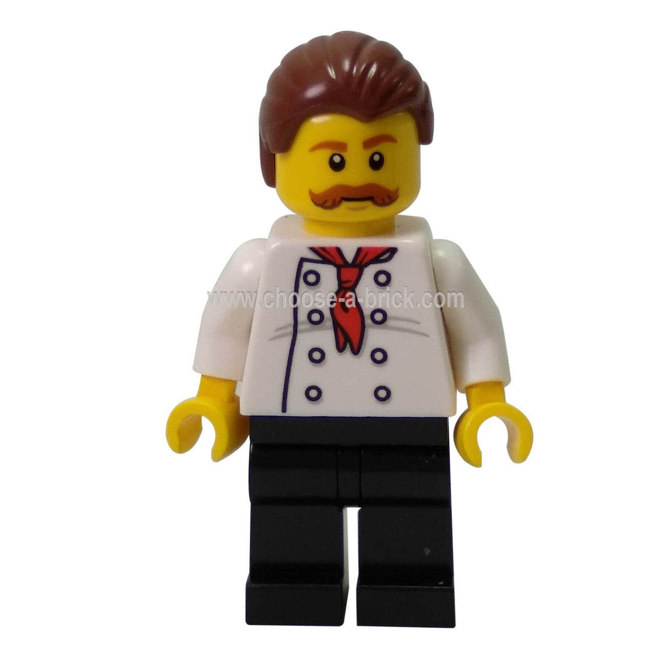 Chef de Furgoneta de Pizza, Bigote Marrón Rojizo (60150)