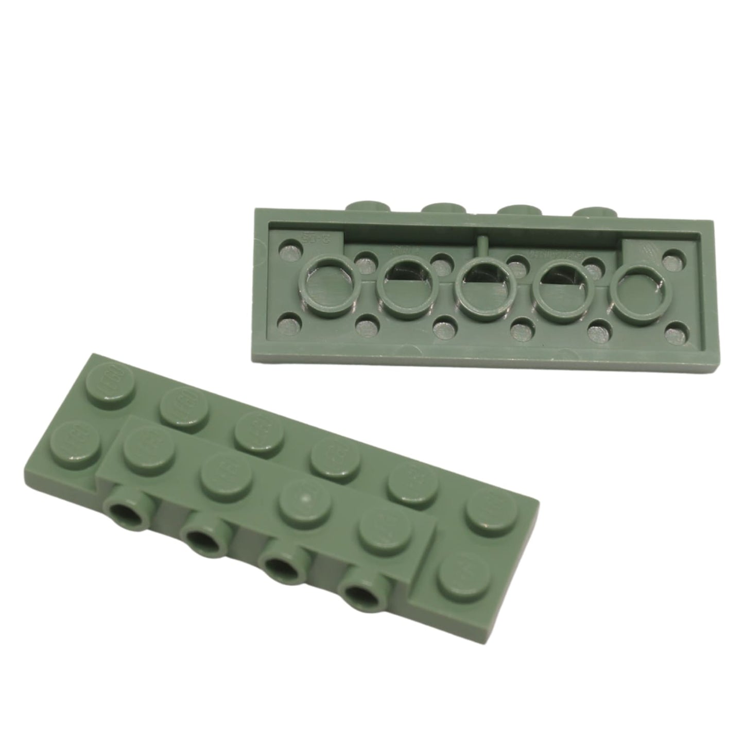 Sand green plate 2x6x2/3 with 4 side studs part 87609 building piece