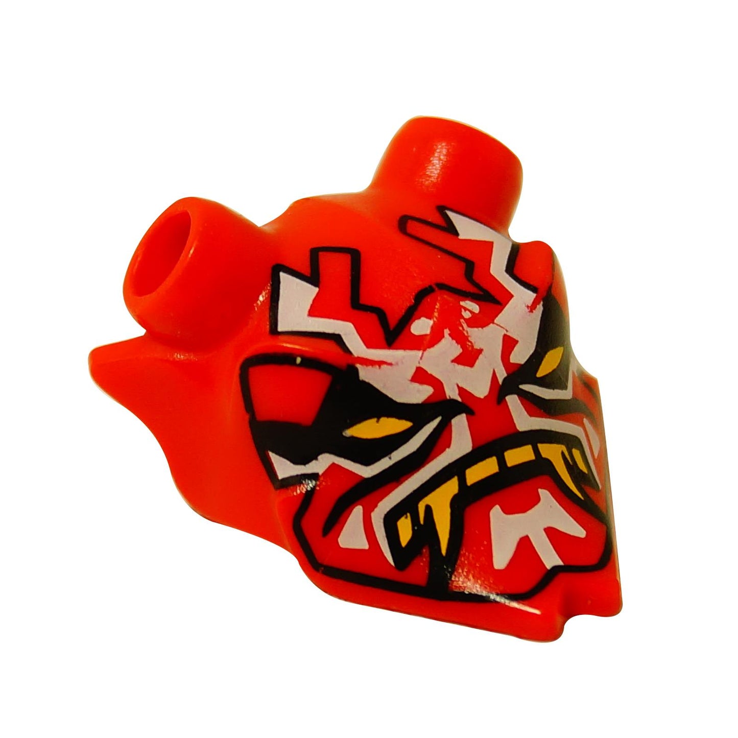 LEGO® NINJAGO Oni Mask of Vengeance visor, red demon-style mask accessory with printed facial details