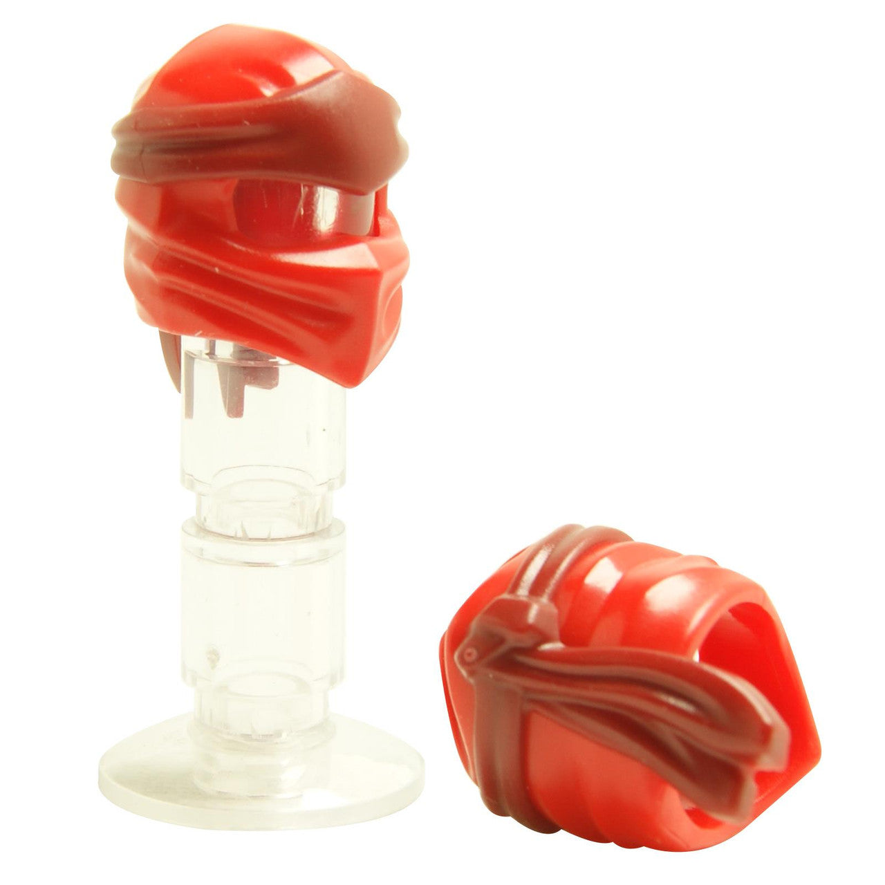 Ninjago Wrap Tipo 4 con Patrón de Cinta para la Cabeza Moldeada en Rojo Oscuro