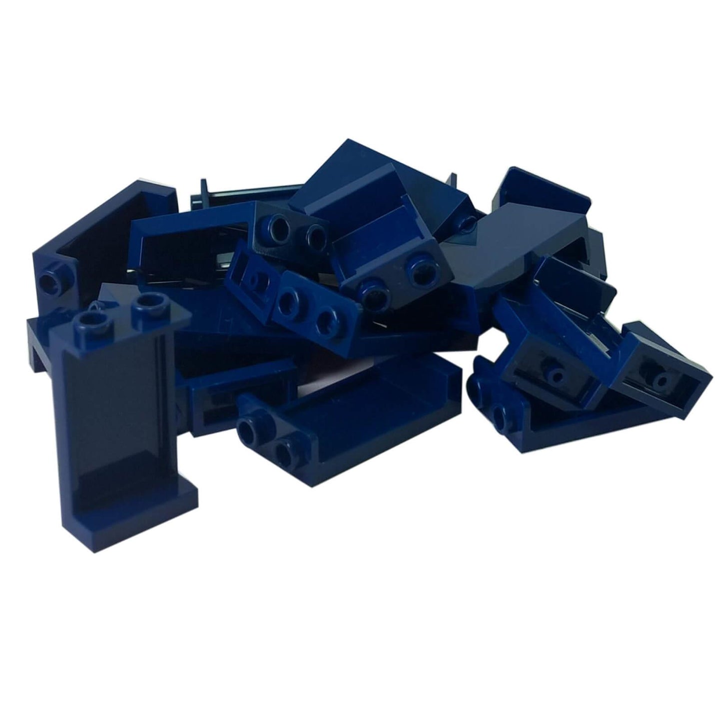 LEGO® Panel 1 x 2 x 3 with Side Supports – Hollow Studs (87544) in Dark Blue. A bold color choice for custom builds and modern designs.