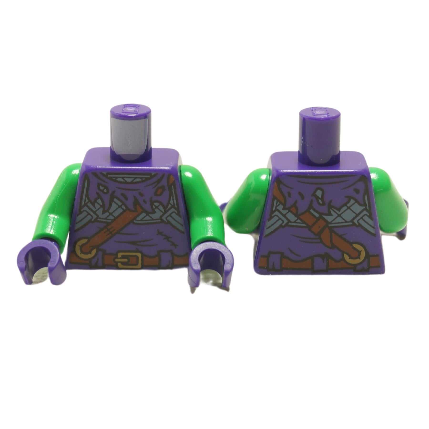LEGO® 973pb4205c01 Torso – Torn Purple Cloth & Brown Strap Design