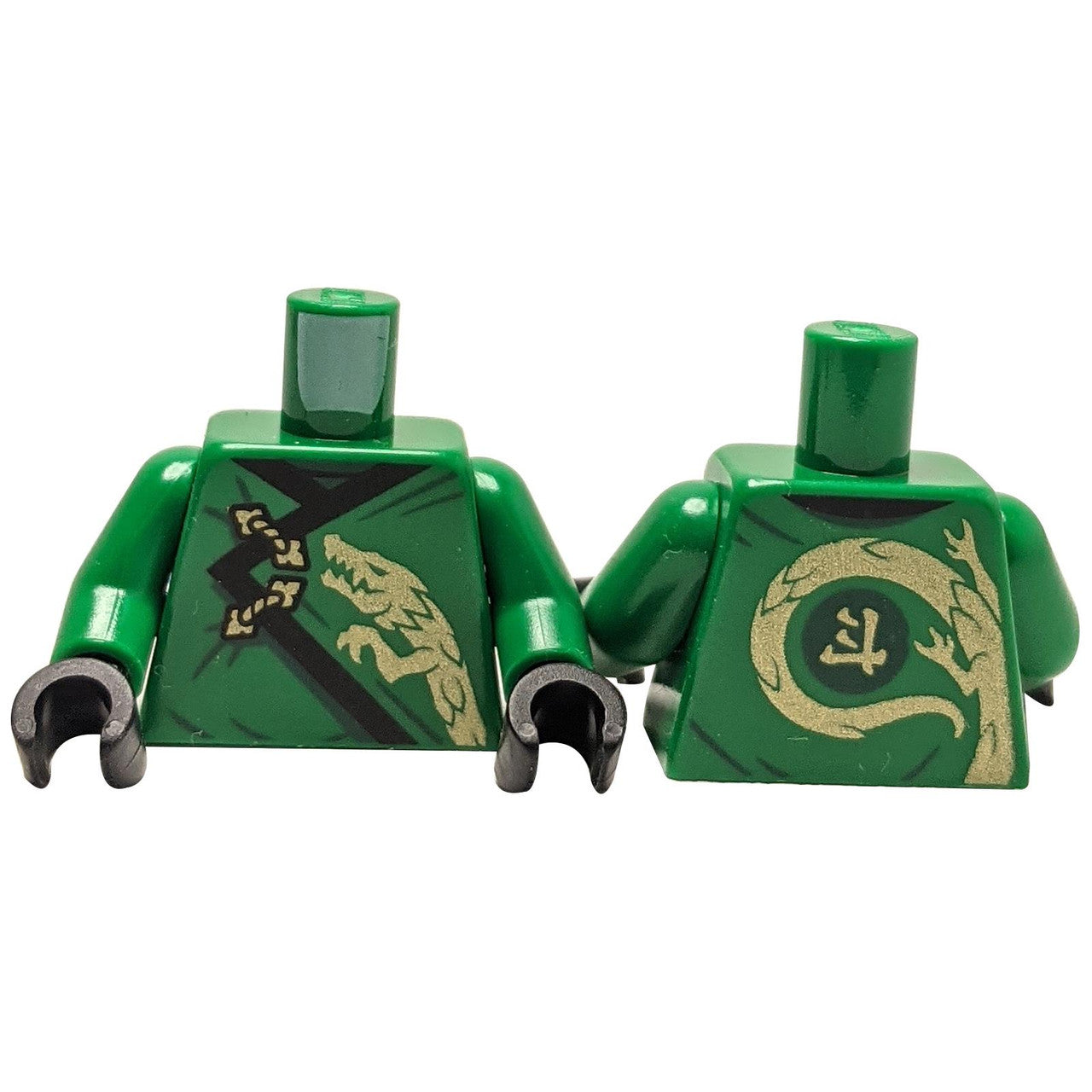 Bata Ninjago Verde con Patrón de Cabeza de Dragón Dorado