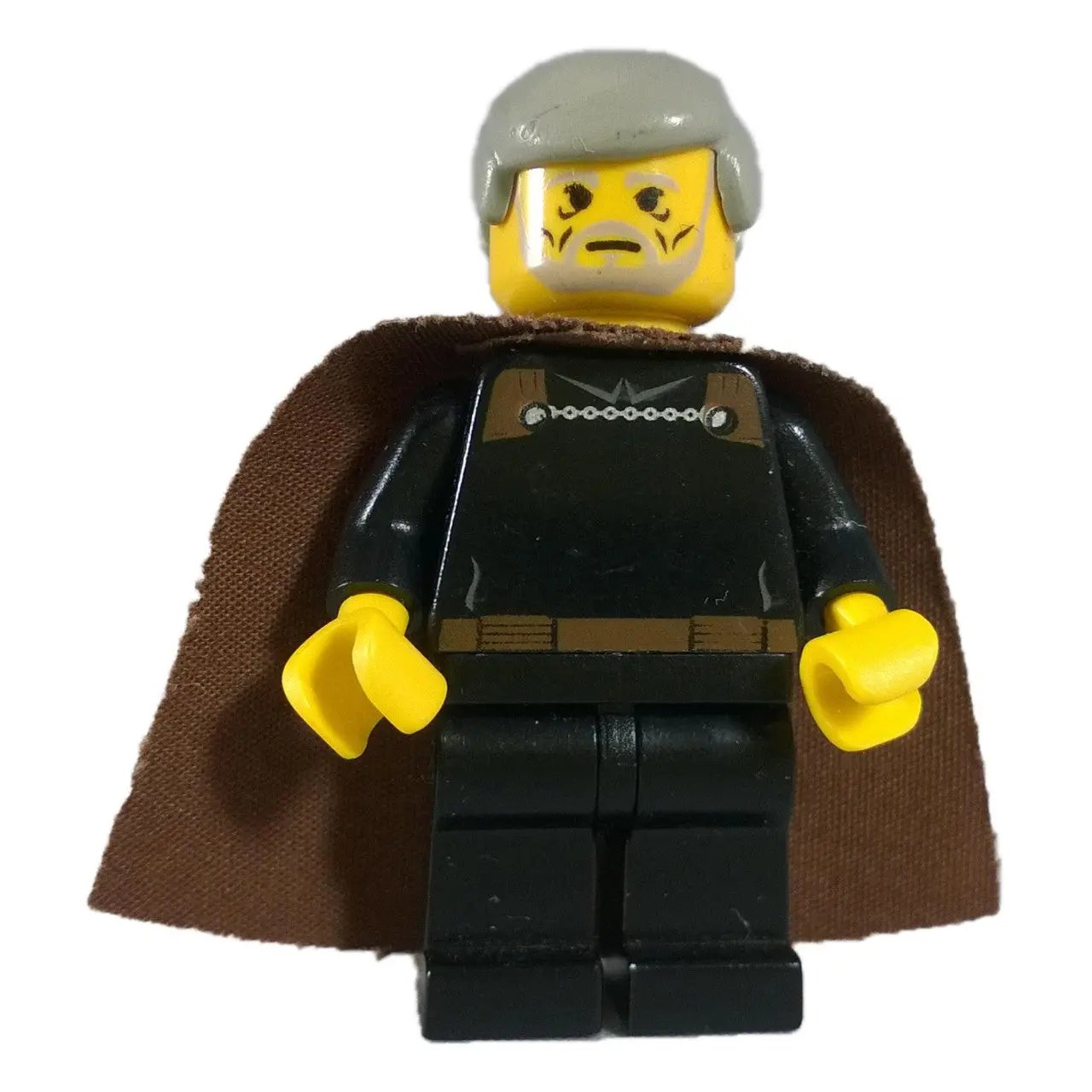 LEGO Minifigure Comte Dooku de Star Wars, brandissant un sabre laser courbé - sw0060