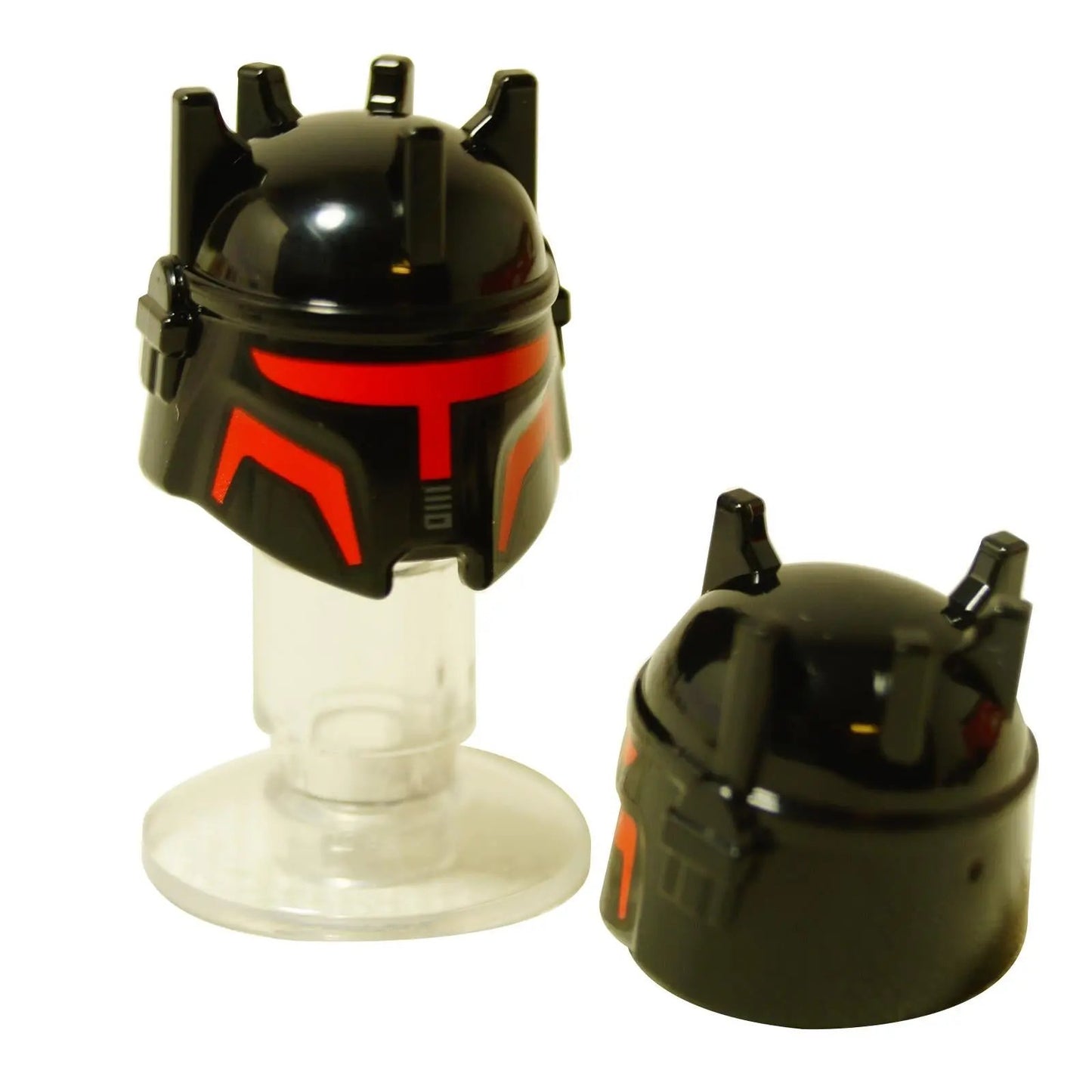 LEGO® Star Wars Moff Gideon helmet, dark metallic Mandalorian-style helmet accessory for minifigures