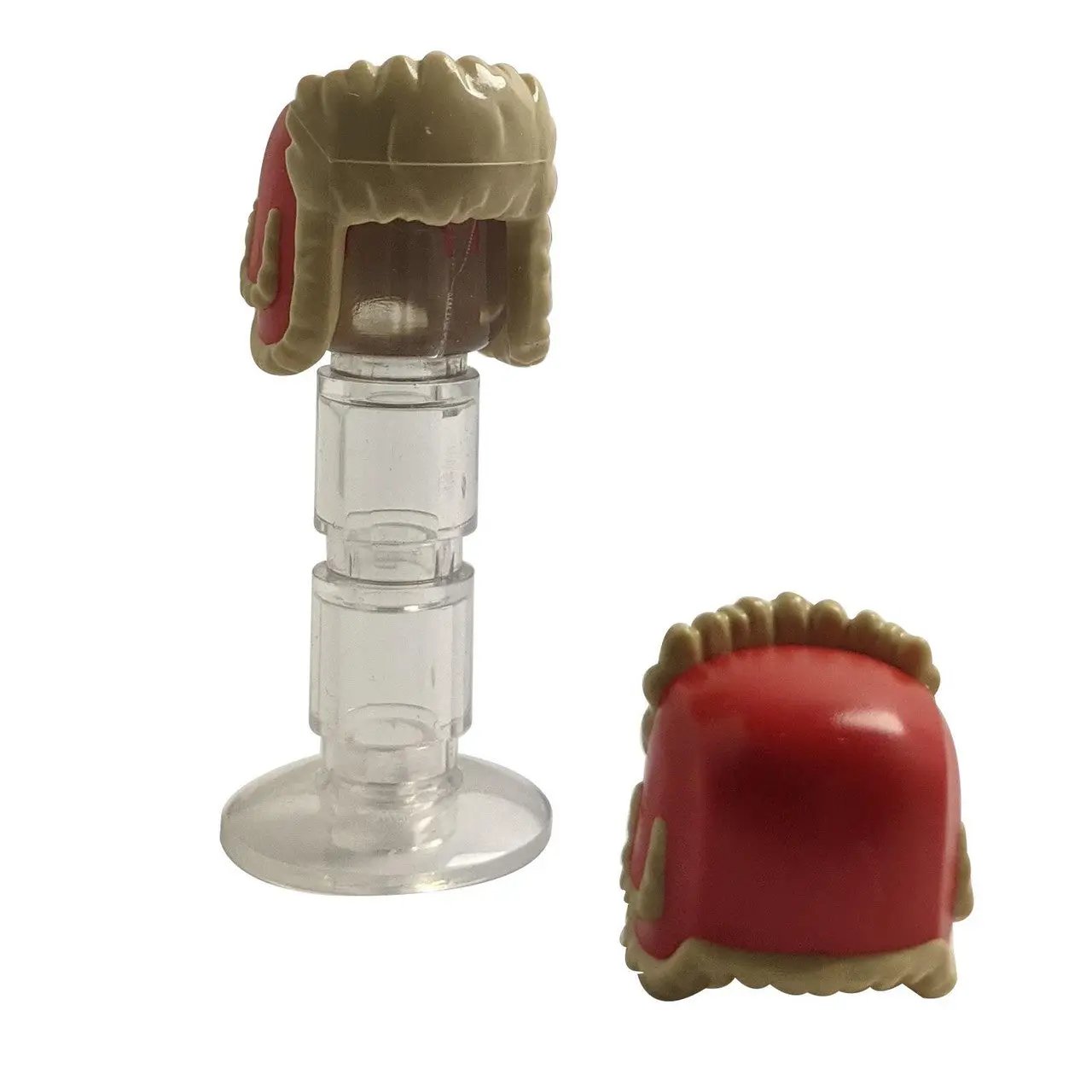 Minifigur, Kopfbedeckung Ushanka-Hut mit geformtem, beigefarbenem Futtermuster