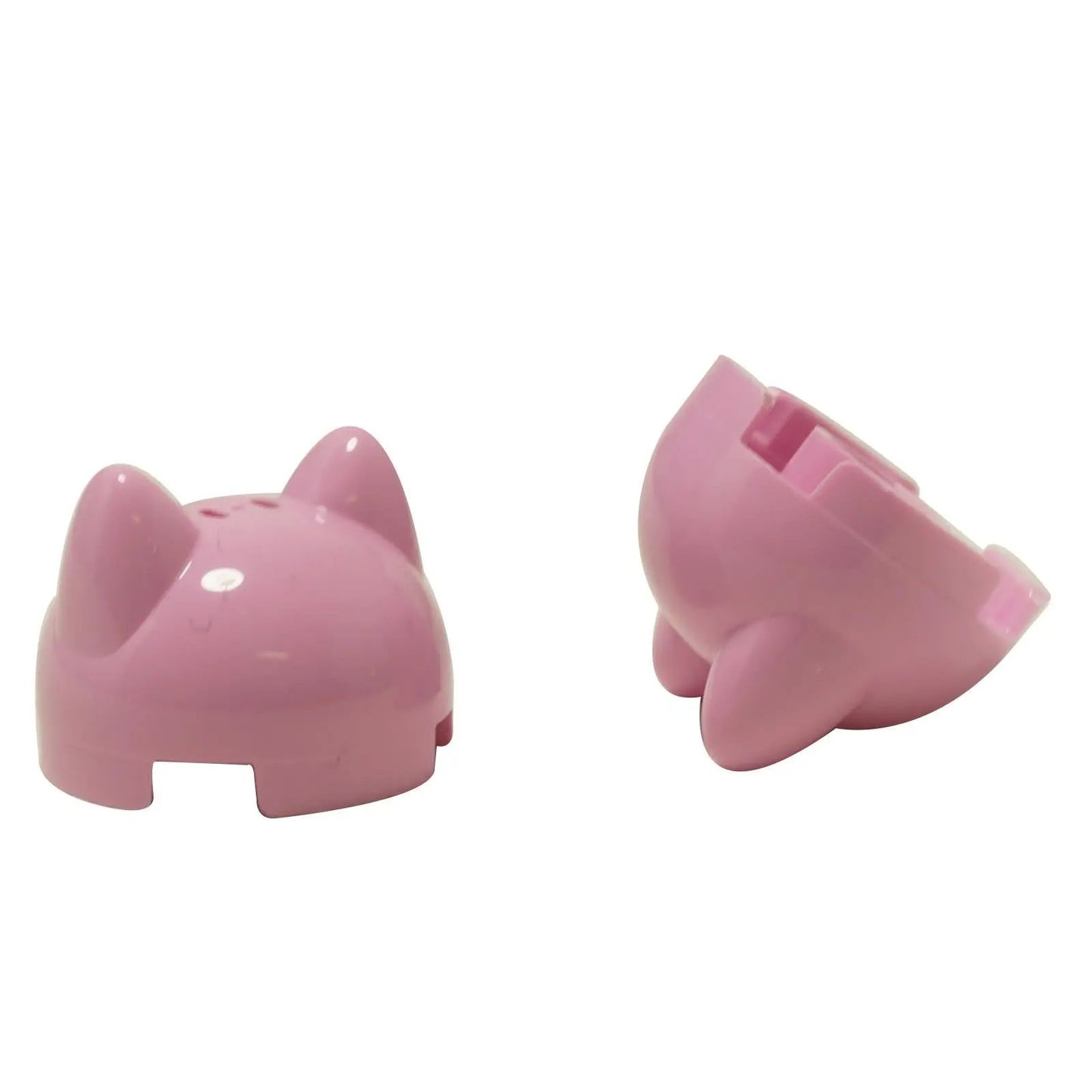 LEGO® Ladrillo Redondo 2x2 con Orejas de Gato en Rosa Brillante, un divertido elemento decorativo perfecto para construcciones de animales y MOCs creativos.