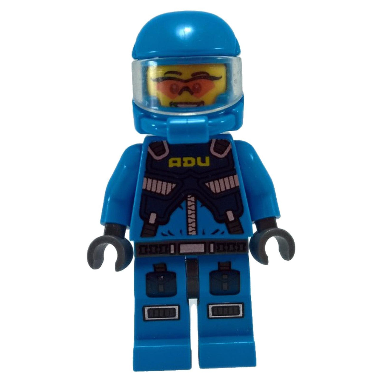 LEGO Minihahmo Alien Defense Unit Soldier 1 - Dark Bluish Gray Lantio - Etunäkymä.