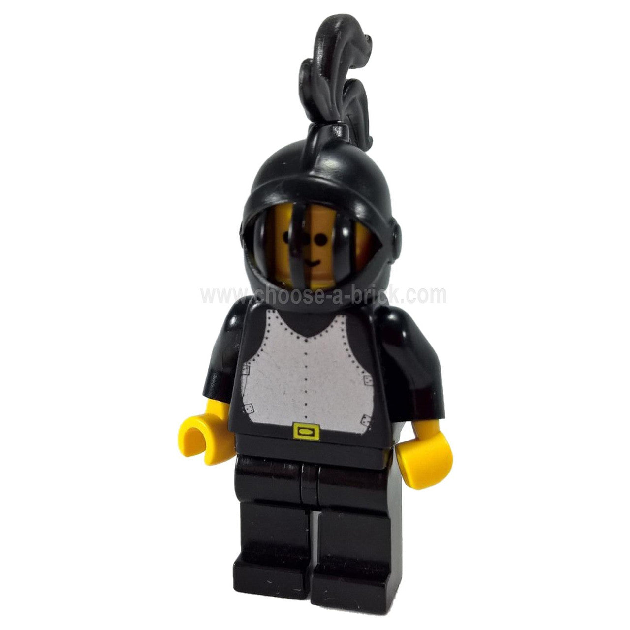 Pechera - Negro, Negro Piernas, Negro Casco de rejilla, Negro Pluma - Lego Minifigura