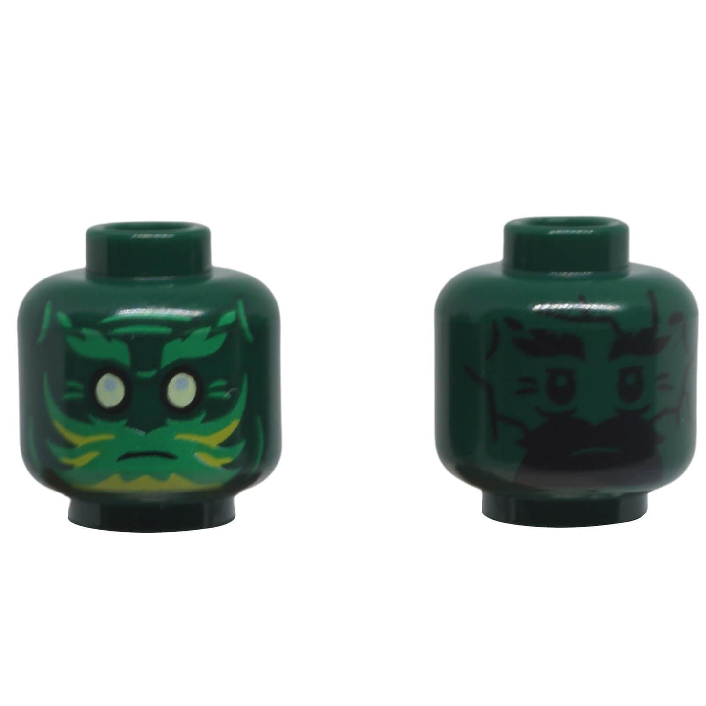 LEGO® Alien Minifigure Head 3626pb3389 with Face Paint and Dual-Sided Expressions
