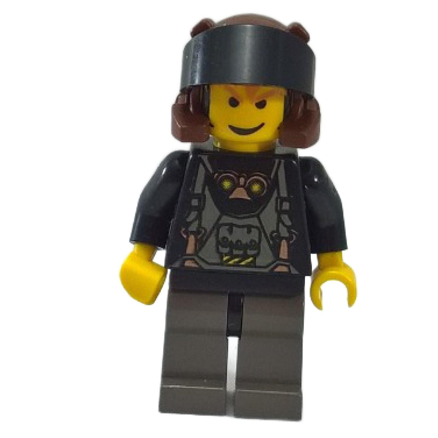 LEGO Rock Raiders Axel minifigure, front view with black visor