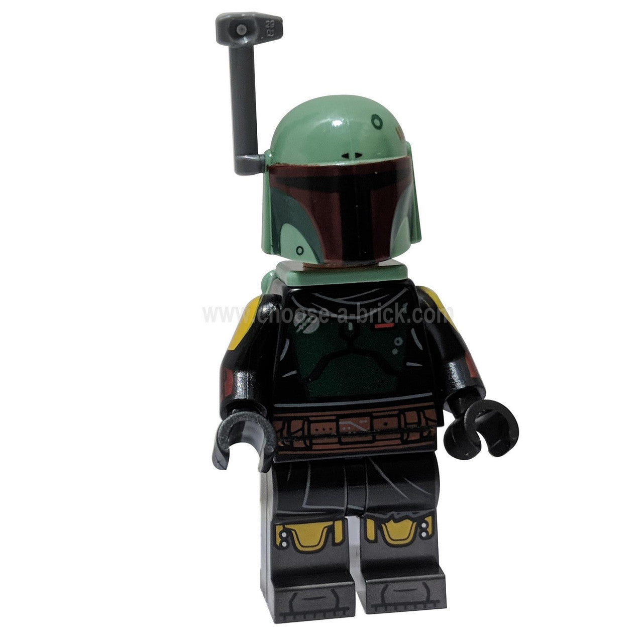 LEGO Boba Fett -minihahmo, maalattu Beskar-haarniska, etunäkymä