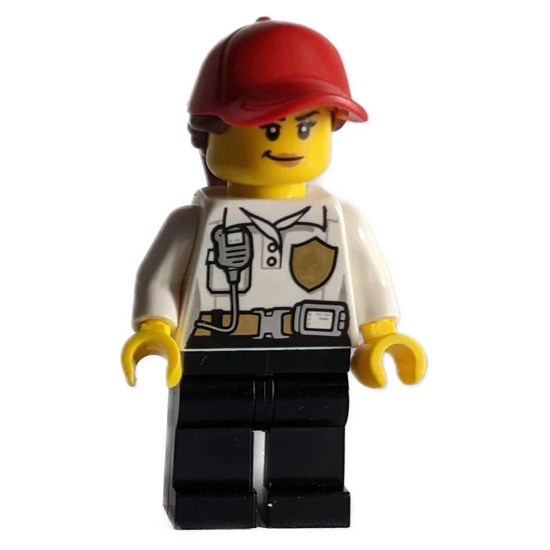 female firefighter in a white shirt