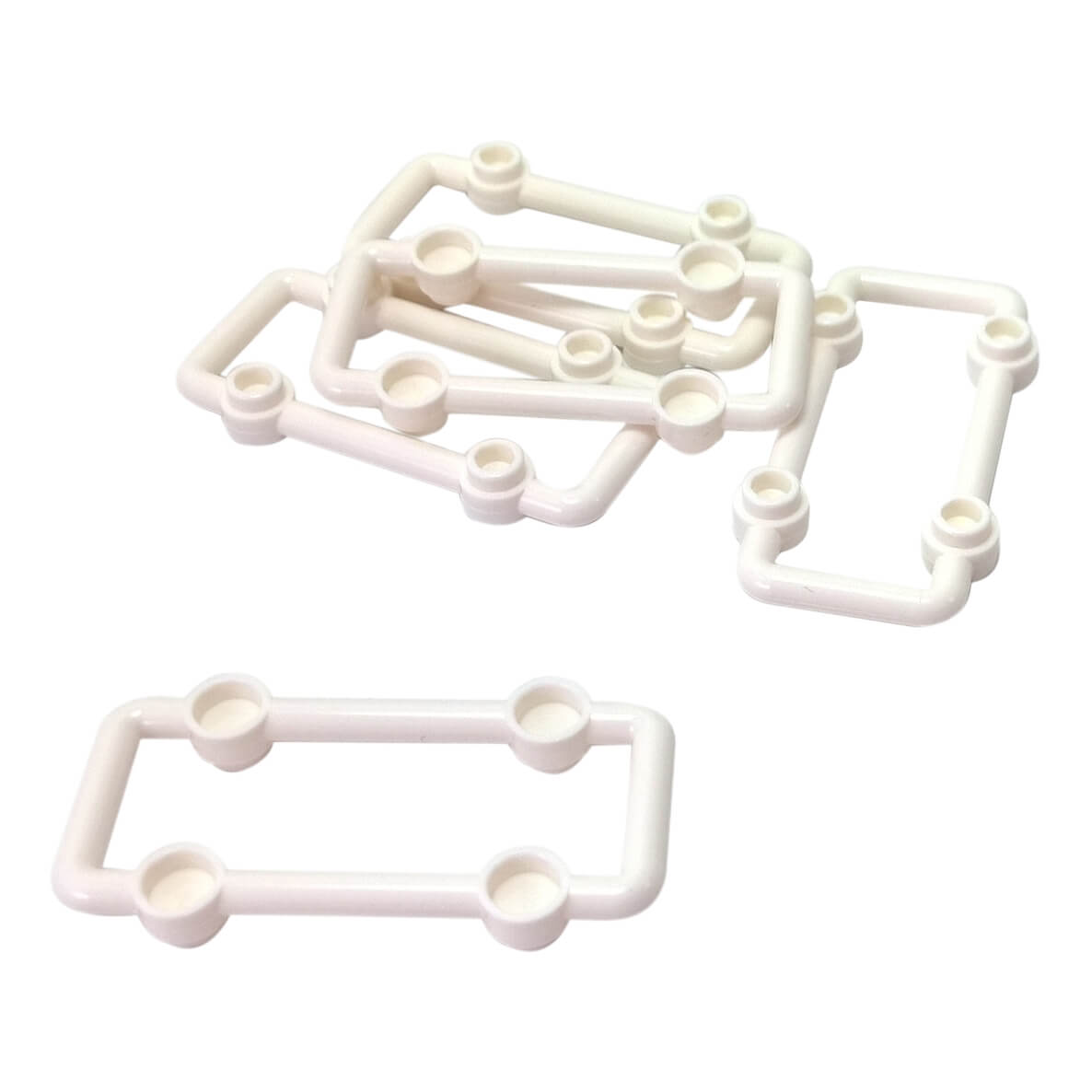 LEGO® Bar 1 x 6 x 3 with 4 Studs part 23444 rectangular frame element in white