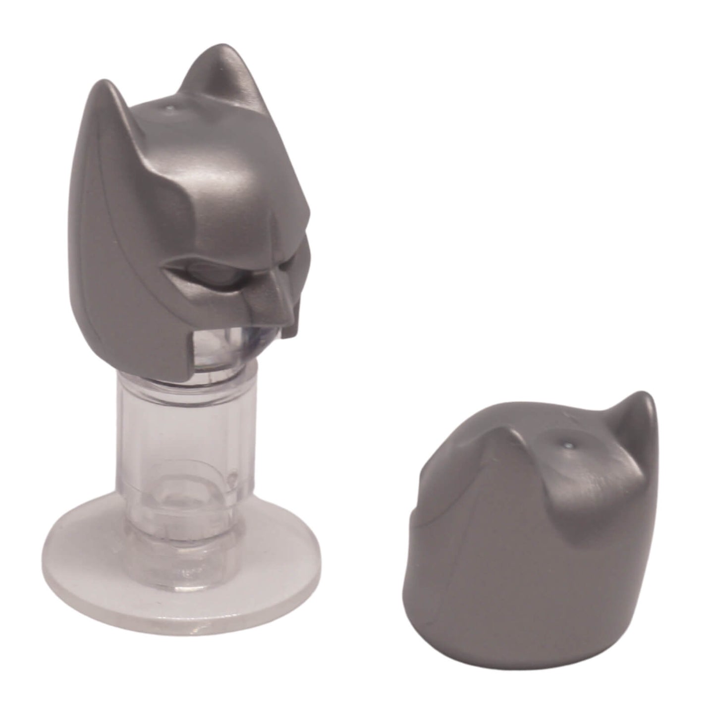 LEGO Batman cowl open chin minifigure headgear part 18987 flat silver
