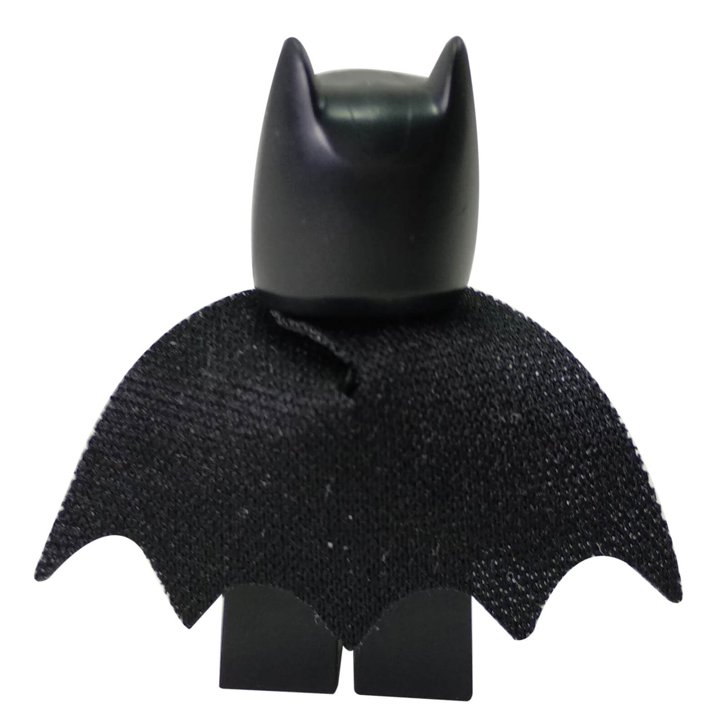 LEGO Batman minifigure short legs black suit yellow emblem sh0492, back view.