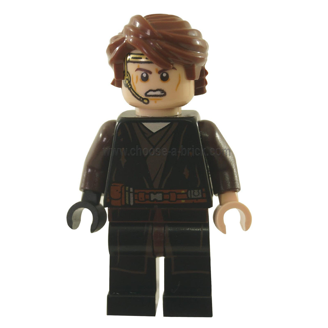 LEGO Minifigura Anakin Skywalker - Sable de luz - Vista frontal.