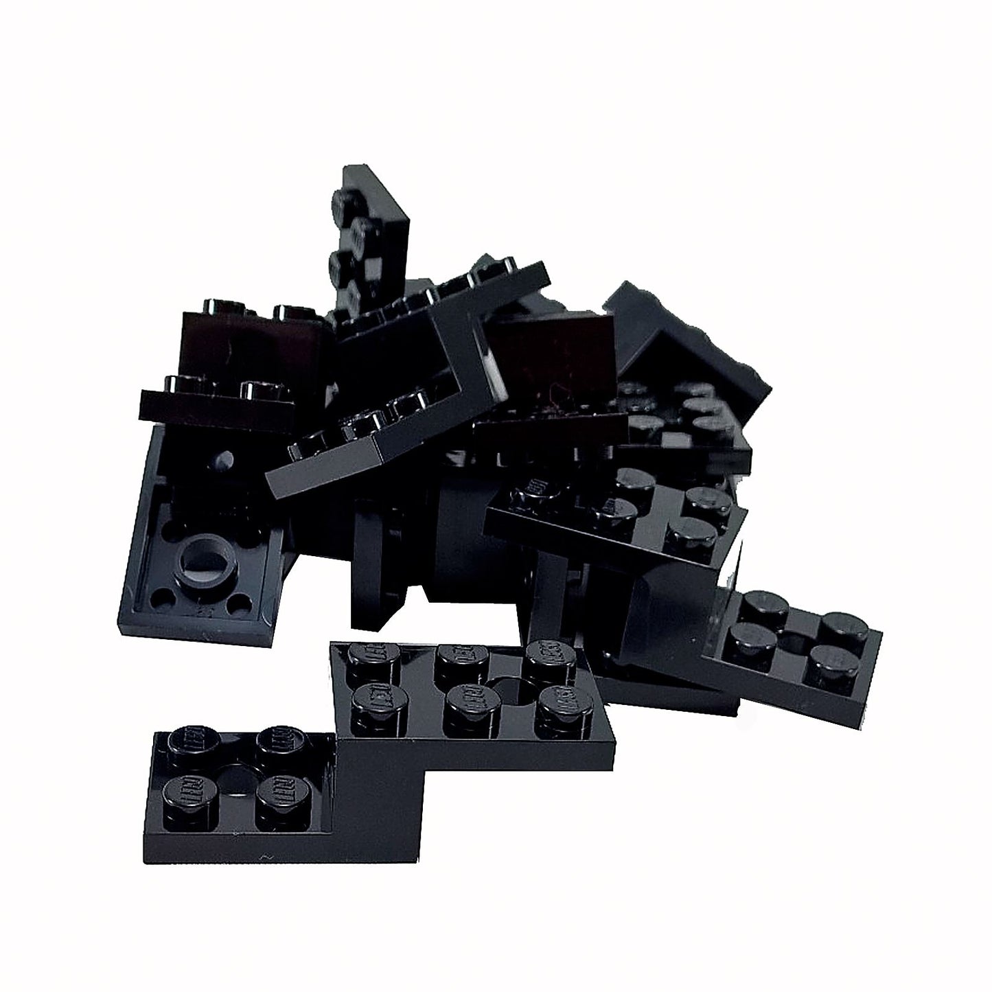 black lego bracket 5x2 1 1-3 with 2 holes bulk lot 30 pieces part 11215