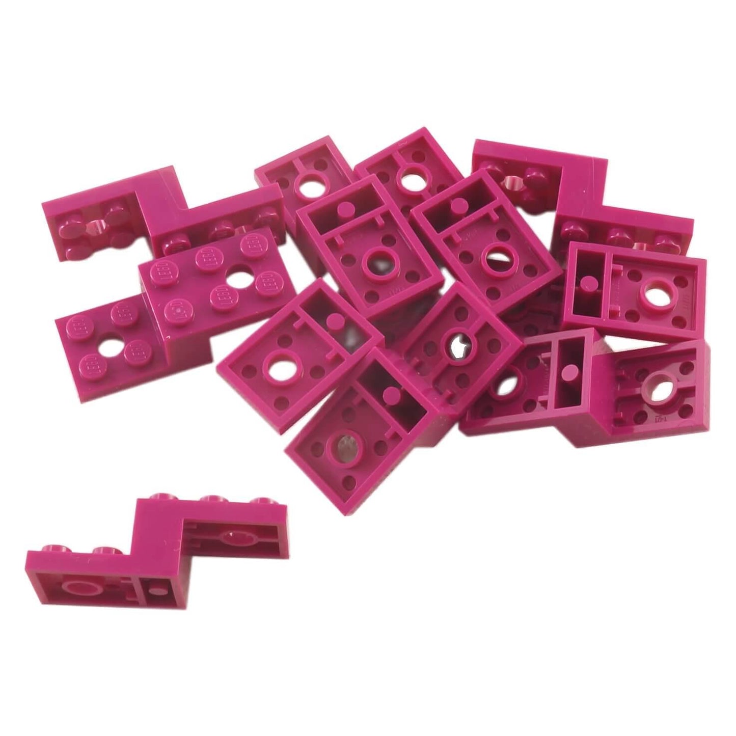 magenta lego bracket 5x2 1 1-3 with 2 holes bulk lot 30 pieces part 11215