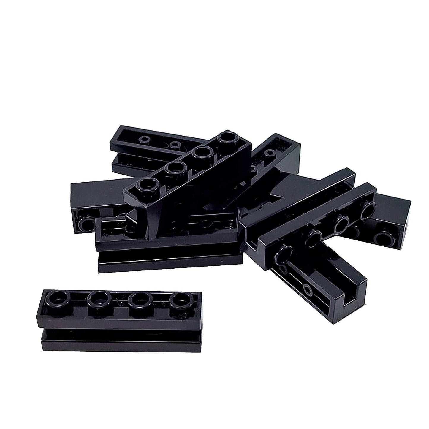 Schwarz modifizierter 1x4 Ziegel mit seitlicher Nut, Standard-Bauelement für detaillierte Wand- und Fassadenkonstruktionen