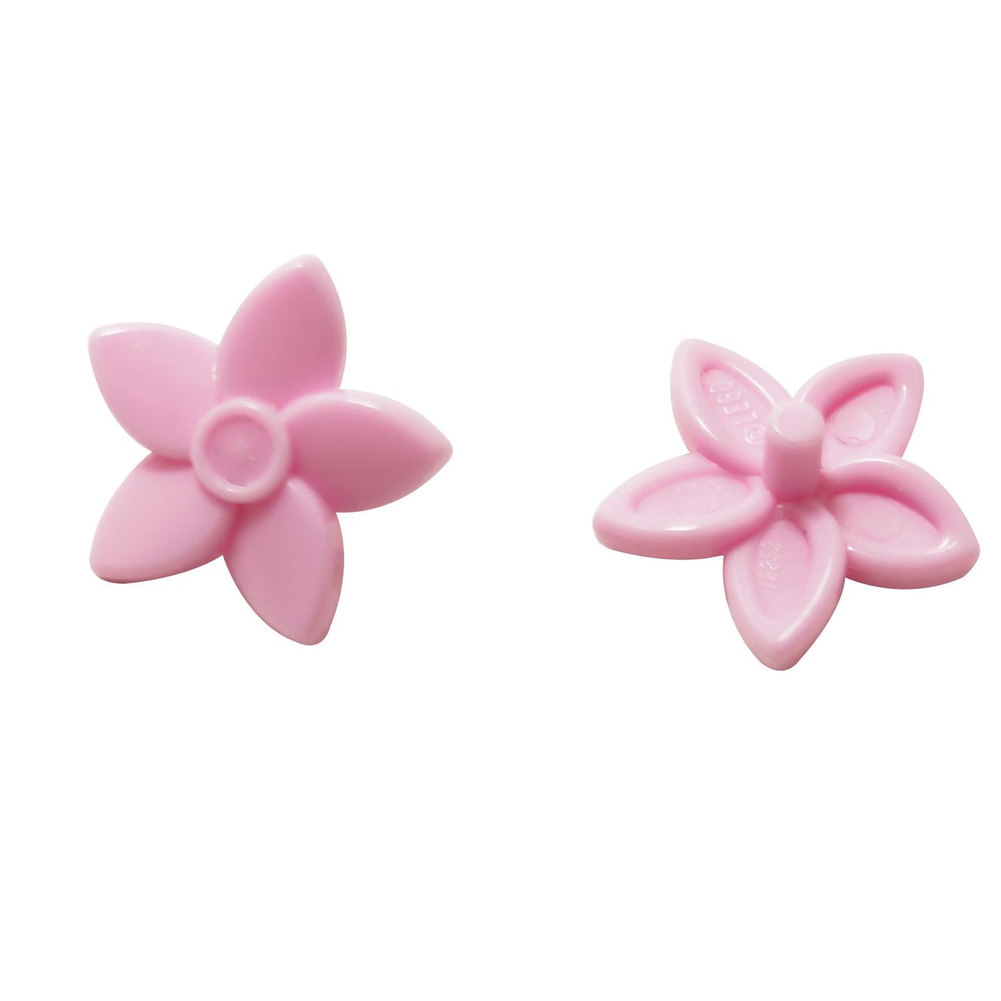 Bright pink flower hair pin with petal design, small decorative Friends mini-doll hair accessory