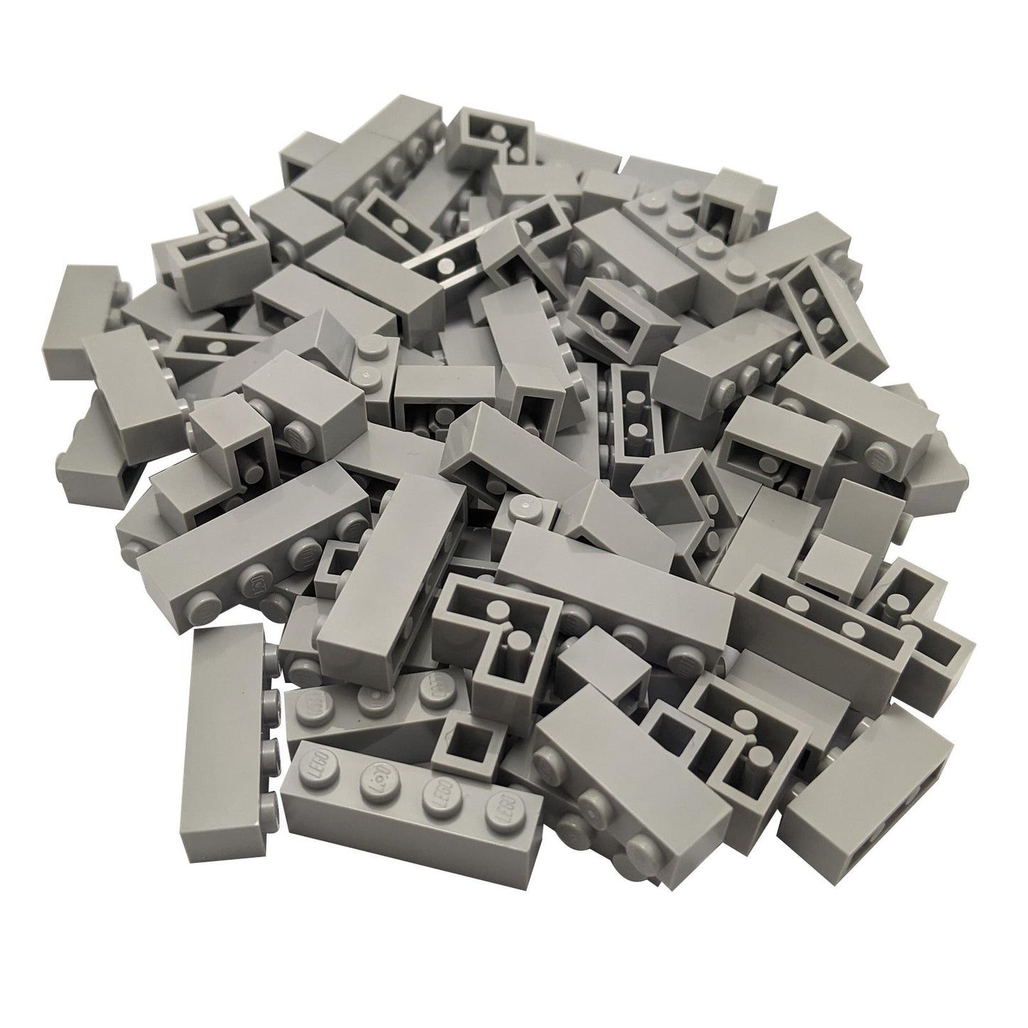 Alla rinfusa LEGO® mattoncini grigio azzurro chiaro 100 pezzi da 1x1 a 1x4 mix con mattoncini angolari