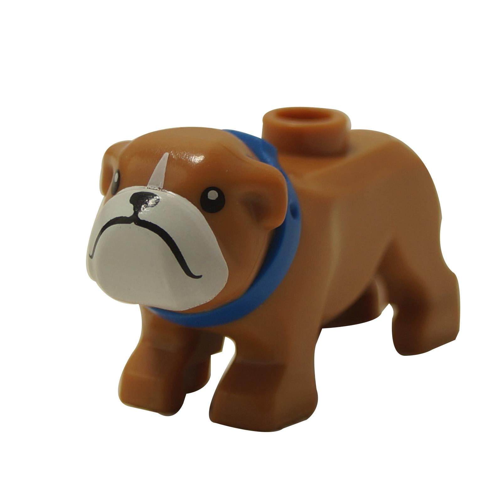 LEGO® 首輪をつけたブルドッグ ブルー – タフな犬 ミニフィギュア