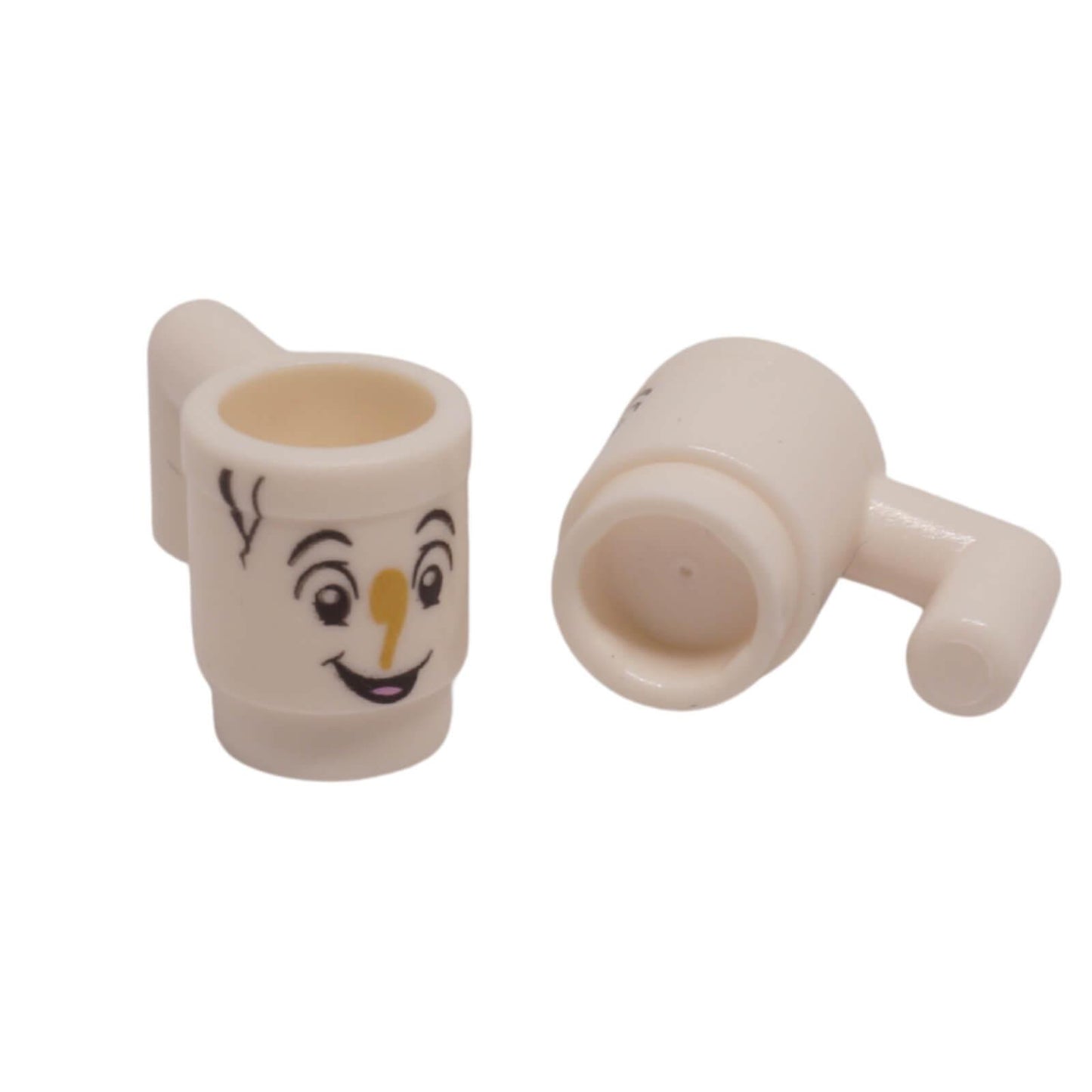 LEGO Chip Potts utensil cup part 3899pb006 with smiling printed face and handle