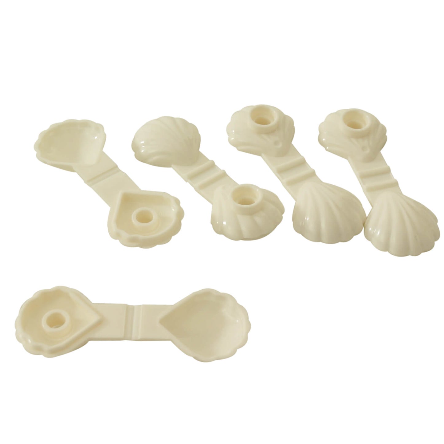 LEGO® white clam shell Type 2 with locking edge part 18866