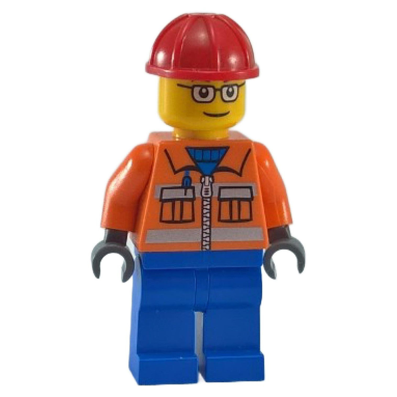 LEGO Minifig építőmunkás szemüveggel és fényvisszaverő biztonsági csíkokkal, biztonsági felszereléssel ellátva - cty0110