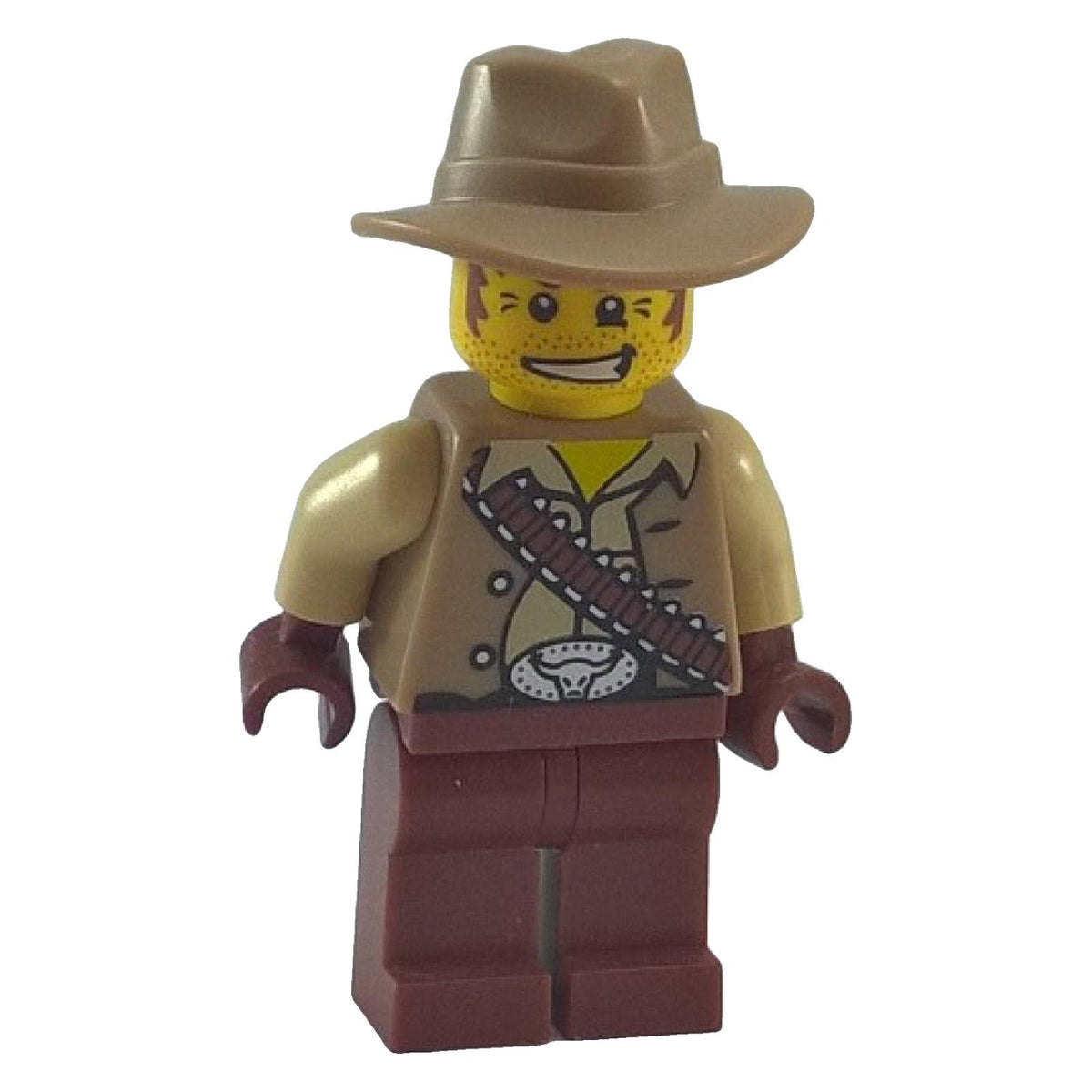 LEGO Cowboy Series 1 col016 minifigure with wide-brimmed hat and printed Western outfit front view
