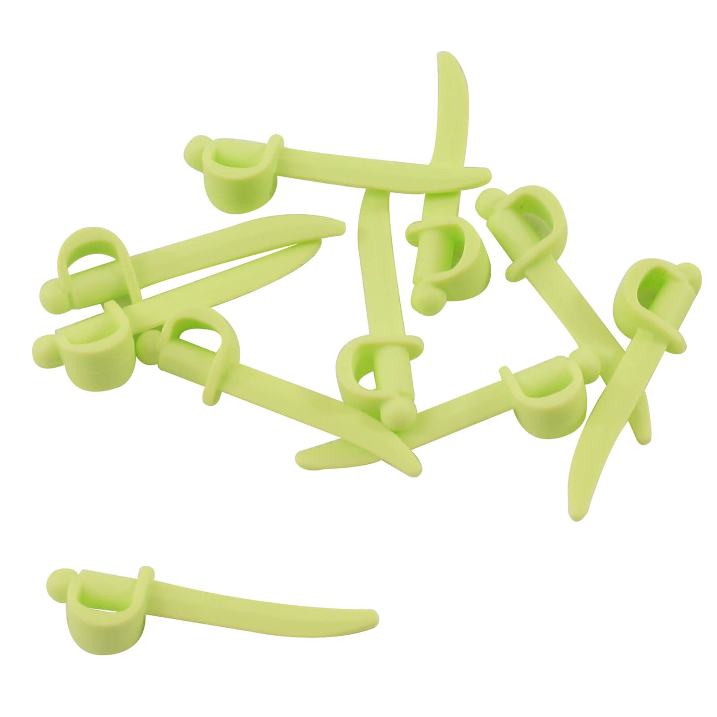 LEGO® cutlass sword curved blade yellowish green minifigure weapon part 2530