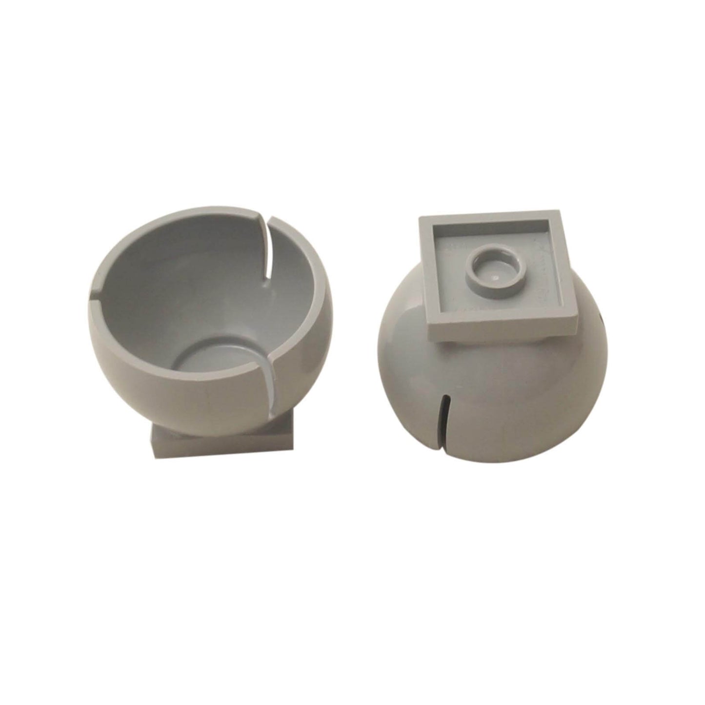 LEGO cylinder hemisphere 2 x 2 ball turret socket base in light bluish gray part 44358